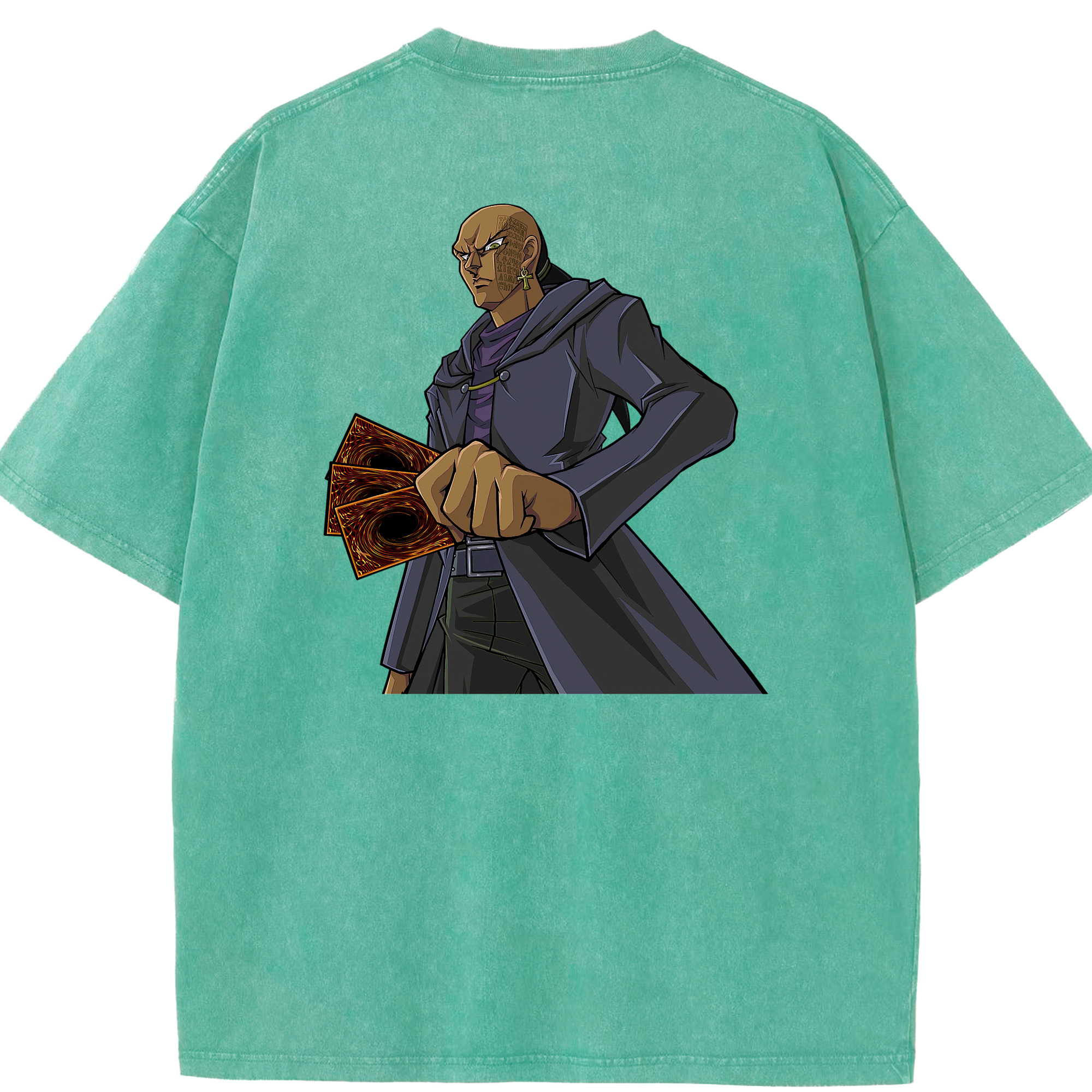 （画像用） 遊☆戯☆王 Yu-Gi-Oh! 綿100% ヴィンテージ風 半袖Tシャツ（背面プリント）